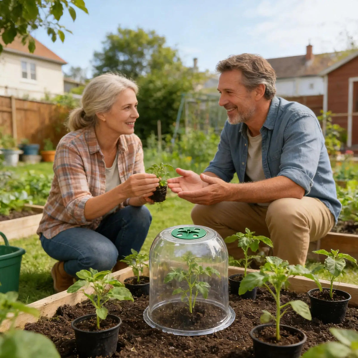 Plant Frost Cover Transparent Flower Frost Cover Flowerpot Cold Protector for Greenhouse Outdoor Indoor Garden Balcony Nursery Vue