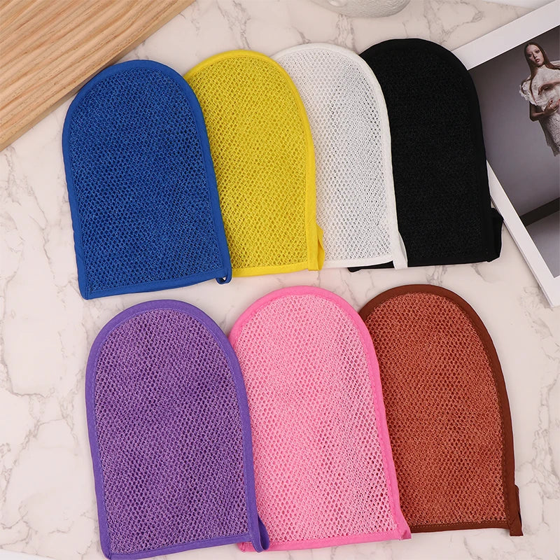 Women Men Bath Gloves SPA Exfoliating Shower Brush Body Cleaning Scrub Mitt Rub Dead Skin Gloves Shower Towel Foam Body Massage Vue