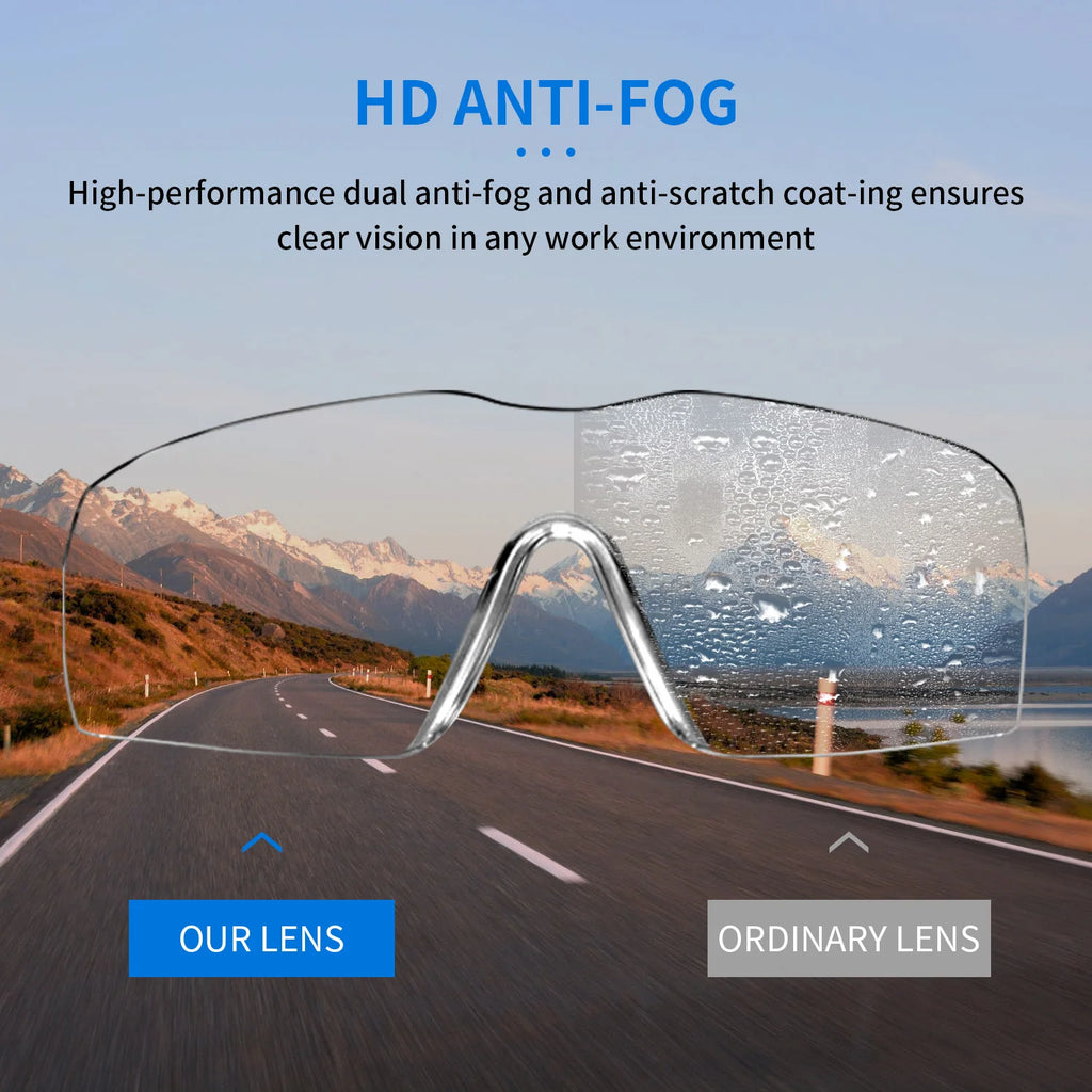 Anti Fog Safety Glasses Over Eyeglasses Ansi Z87 Clear Safety Goggles HD Lens Rubber Leg Eye Protection for Industrial Lab Work Vue