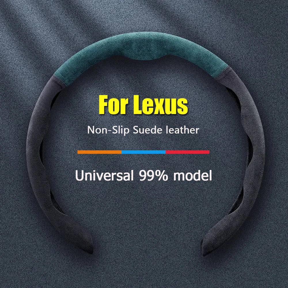 No Smell Thin For Lexus Steering Wheel Covers Suede Leather ES IS IS250 IS250C F Sport IS200t IS300C Protector Accessories Vue