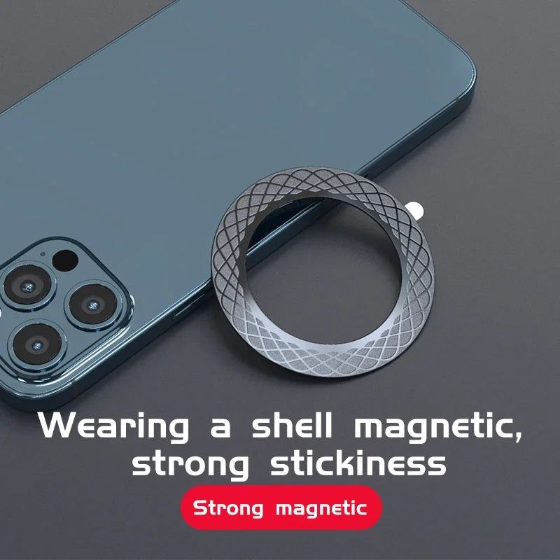 Magnetic Plate Ring For Magsafe Wireless Charger Iron Sheet Sticker Magnet Car Phone Holder For Apple iPhone 14 13 12 Xiaomi Vue