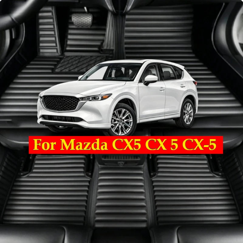 Custom Car Floor Mats For Mazda CX5 CX 5 CX-5 2012-2025-2026 Auto Center Interior Accessories parts Leather Carpets Rugs Foot Vue