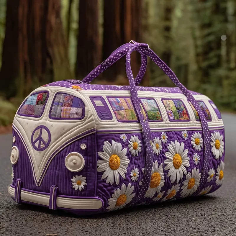 Women 3D Quilting Craft Travel Duffel Bag Fashion Sun Mountain Forest Vue A23
