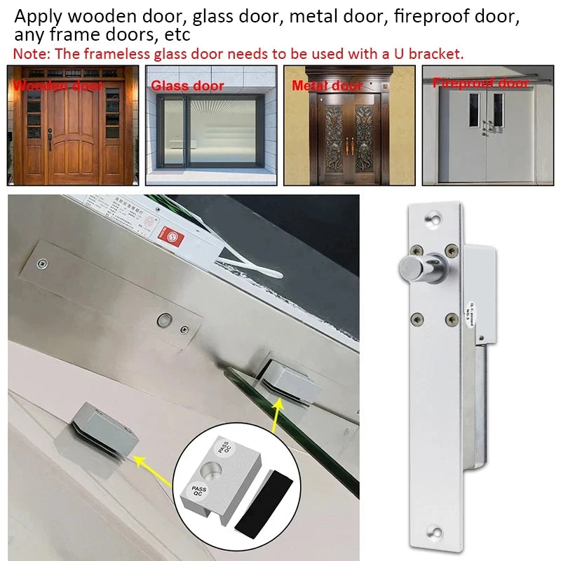 DC12V Fail Safe Electric Bolt Lock Low Temperature Drop Electronic Mortise Door Locks with Time Delay for Access Control System Vue