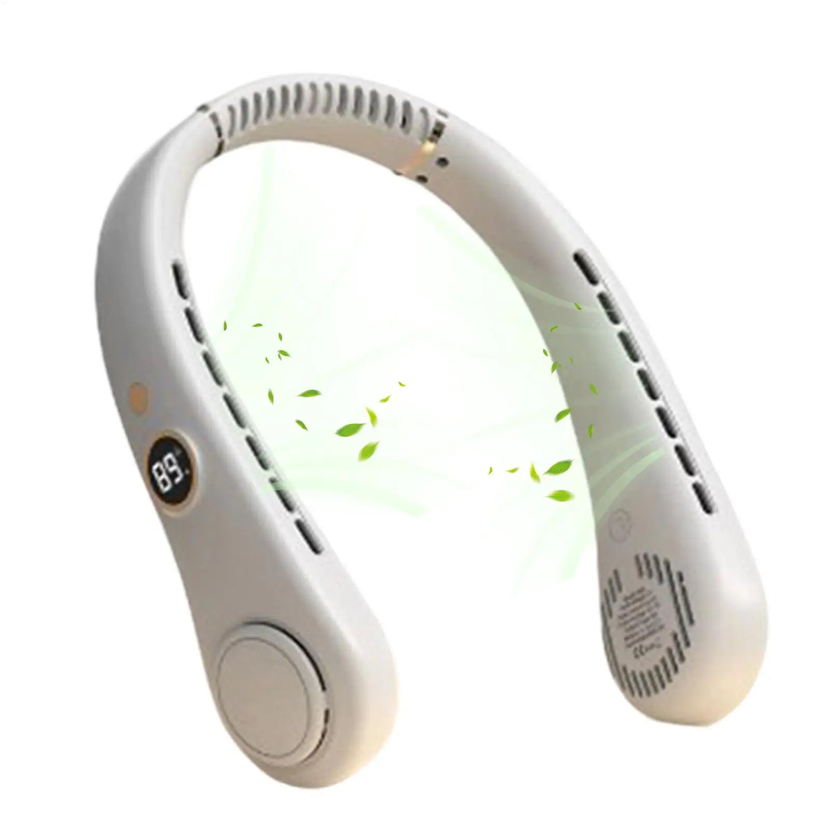 5-Speed Portable Neck Fan, USB Rechargeable Hands-Free Cooler, Long Battery Life Wearable Fan for Outdoor Travel Office Home Vue