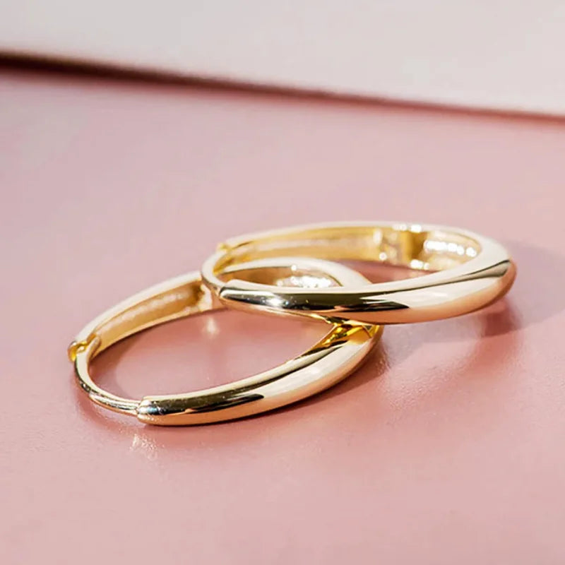 Huitan Gold Hoop Earrings – Trendy Women's Fashion Jewelry Fashion Hoop Earrings Vue