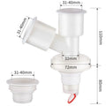 Dual-Interface Washing Machine Drain Tee Dual-Purpose Anti-Return Floor Drain Joint Pipe Connector Two-In-One Drain Pipe Tee Vue -Style 1 16mm