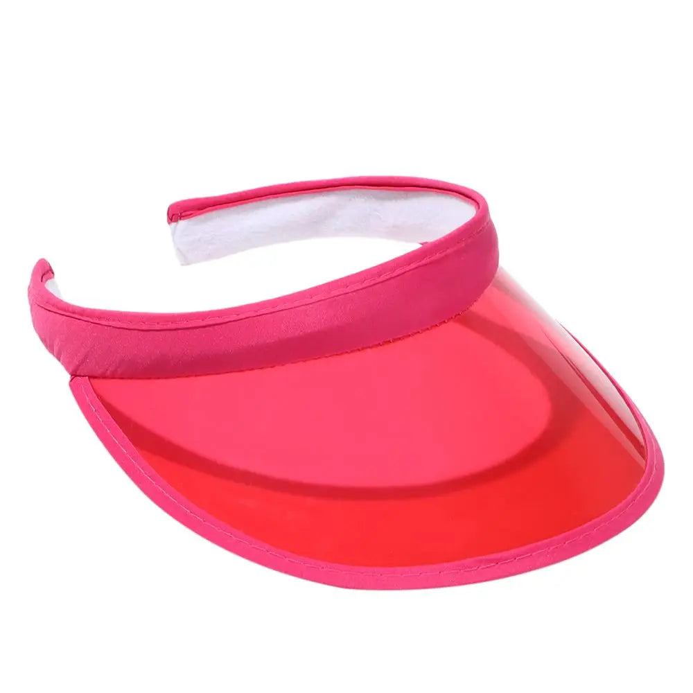 Summer Lightweight PVC Sports Hat UV Protective Sun Visor Beach Cap