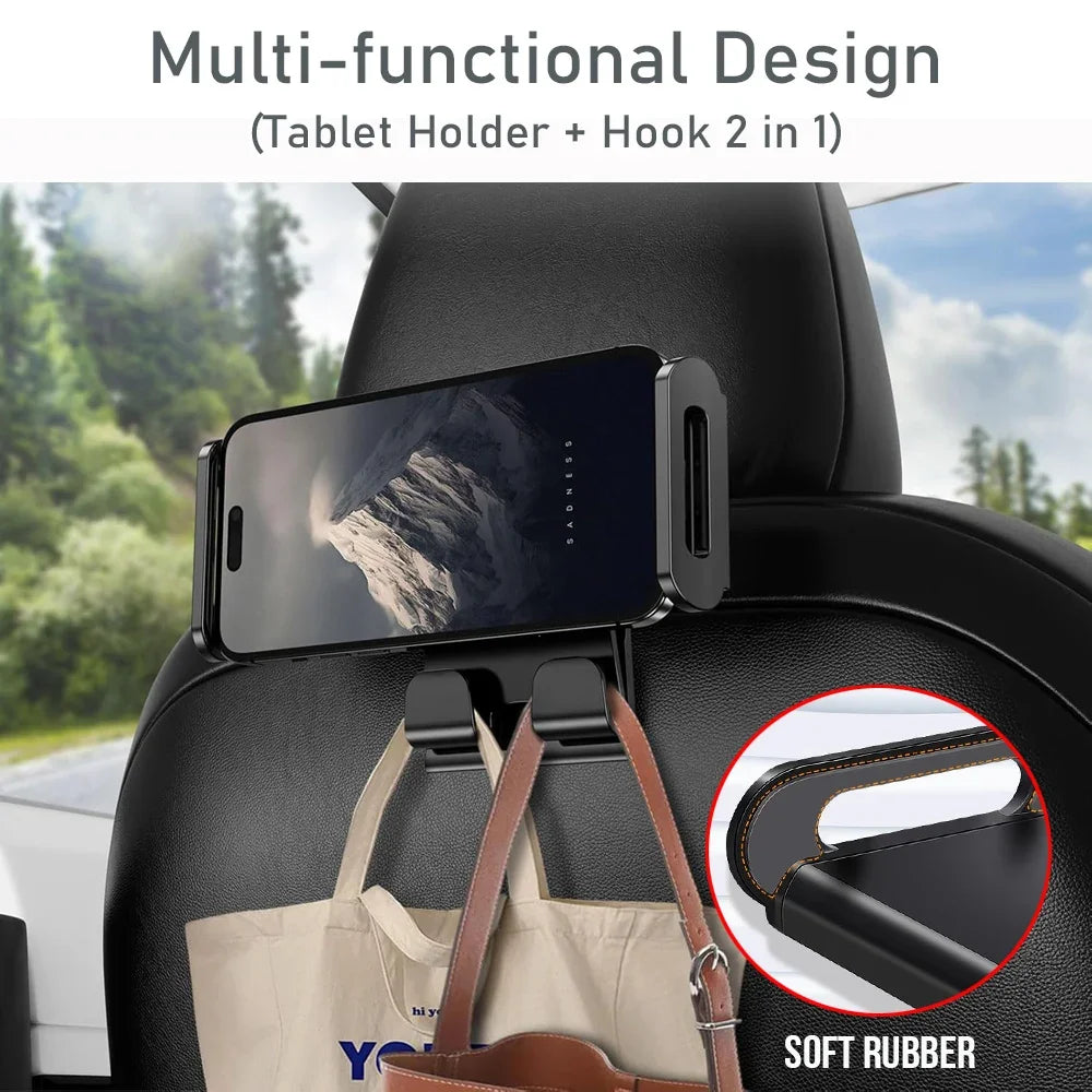 TESMAYX 2025 Upgraded For Tesla Model Y Juniper Model 3 Tablet Holder Headrest Phone Mount 360° Adjust Travel Stand Accessories Vue