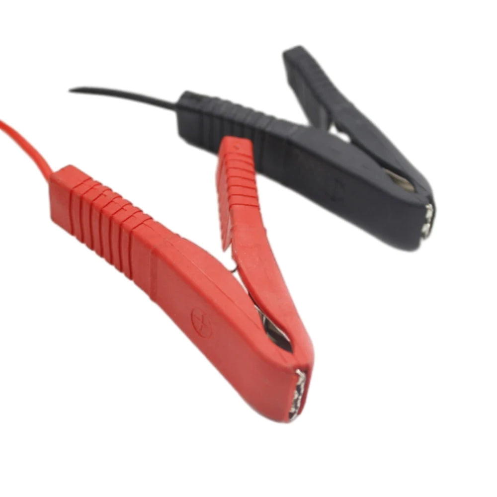 10PCS 35A Red+Black 77.6mm Crocodile Battery Test Clip Iron Plated Nickel Fully Sheathed Wiring Power Test Clamp Crocodile Clamp Vue