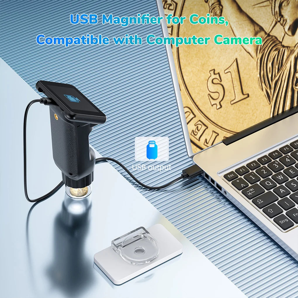 Kids' Portable 2.8" LCD Digital Pocket Microscope – 500X USB Digital Pocket Microscope Vue