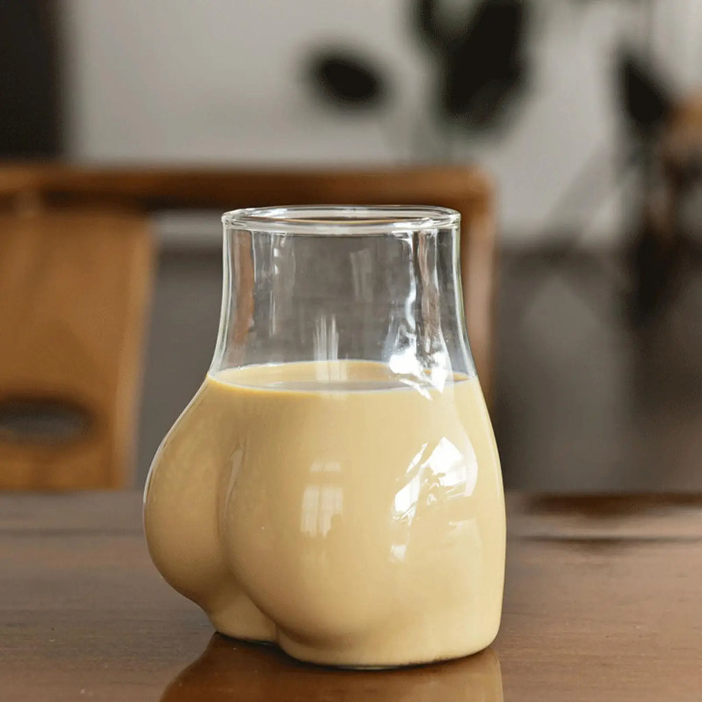 450ml Creative Body Shape Drinking Glass Novelty Butt Cup for Coffee, Milk, Beer, Wine, Cocktails, Fun Home Bar Decor, Gift Idea Vue