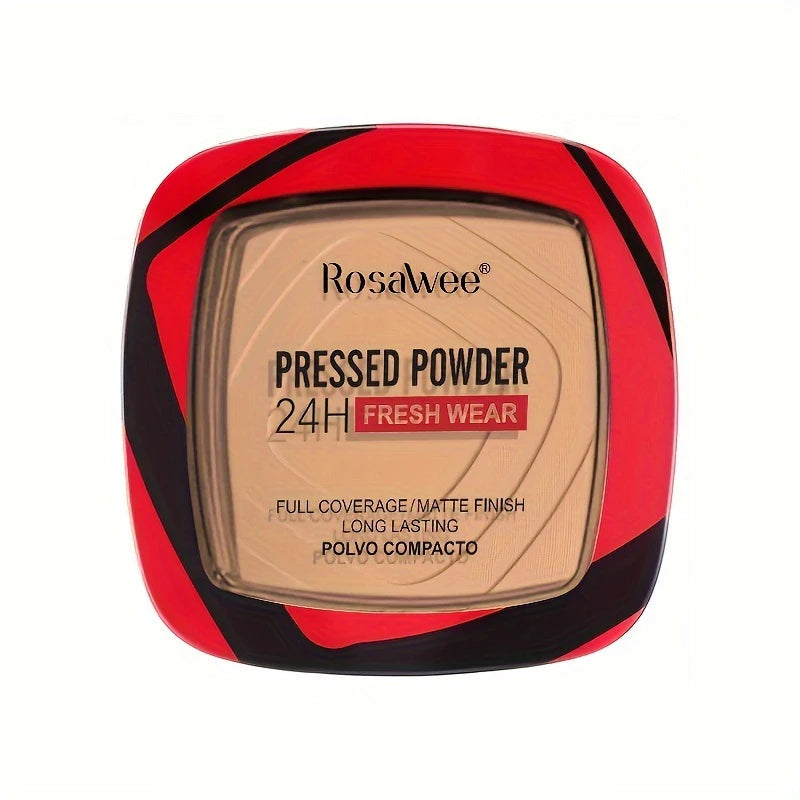 Full Coverage Pressed Powder Foundation With Puff Applicator, 24H Wear Matte Control Oil Foundation Long Lasting Face Makeup Vue