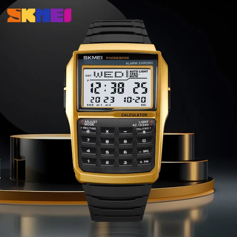 SKMEI 2255 Men's Digital Sports Watch – Dual Time & Calculator Digital Sports Watch Vue