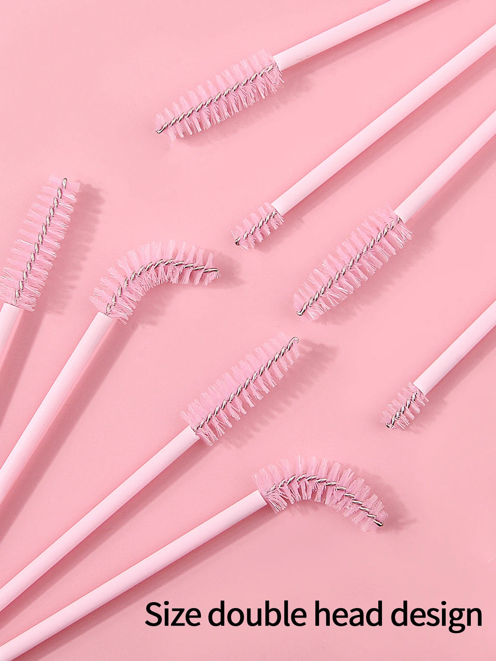 20pcs Flexible Double Ended Eyelash Brushes Eyebrow Brush Reusable Eyebrow Mascara Wands Spoolies Makeup Tools Vue