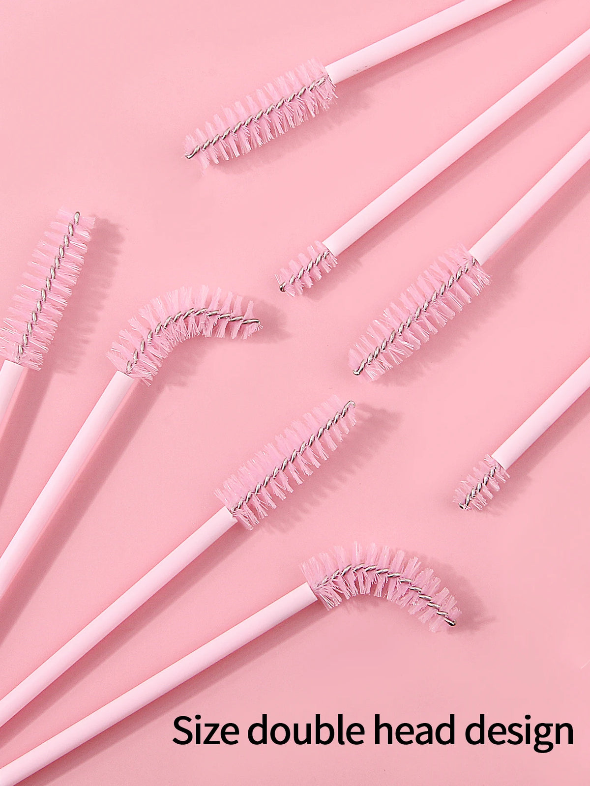 20pcs Flexible Double Ended Eyelash Brushes Eyebrow Brush Reusable Eyebrow Mascara Wands Spoolies Makeup Tools Vue