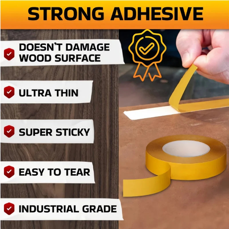 Heat Resistant Pet Double Sided Adhesive Tape 0.05mm Thick Transparent No Trace Super Sticky Strong High Temperature Resistance Vue
