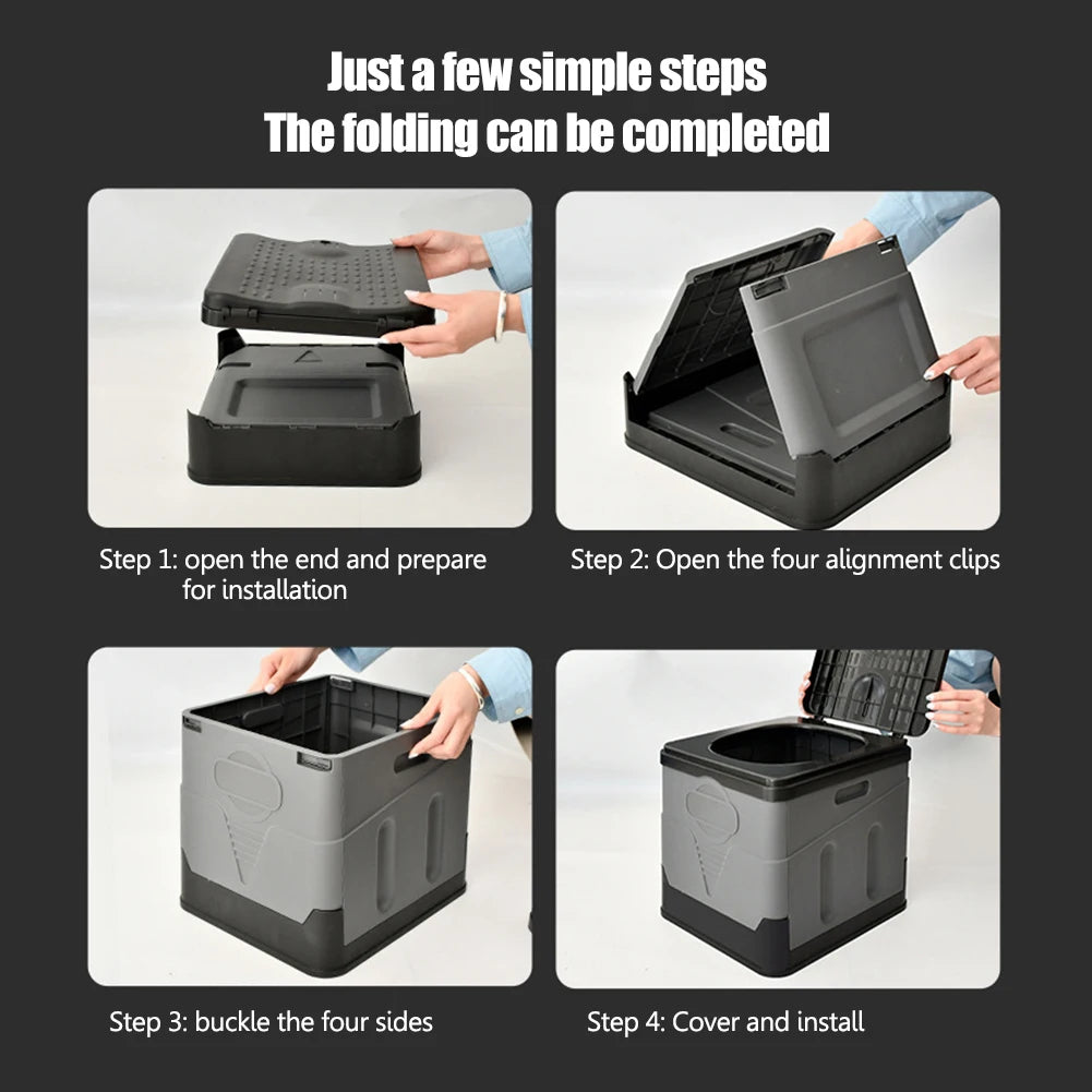 Portable Folding Camping Toilet | Anti-Odor, 300 lb Capacity Portable Camping Toilet Vue