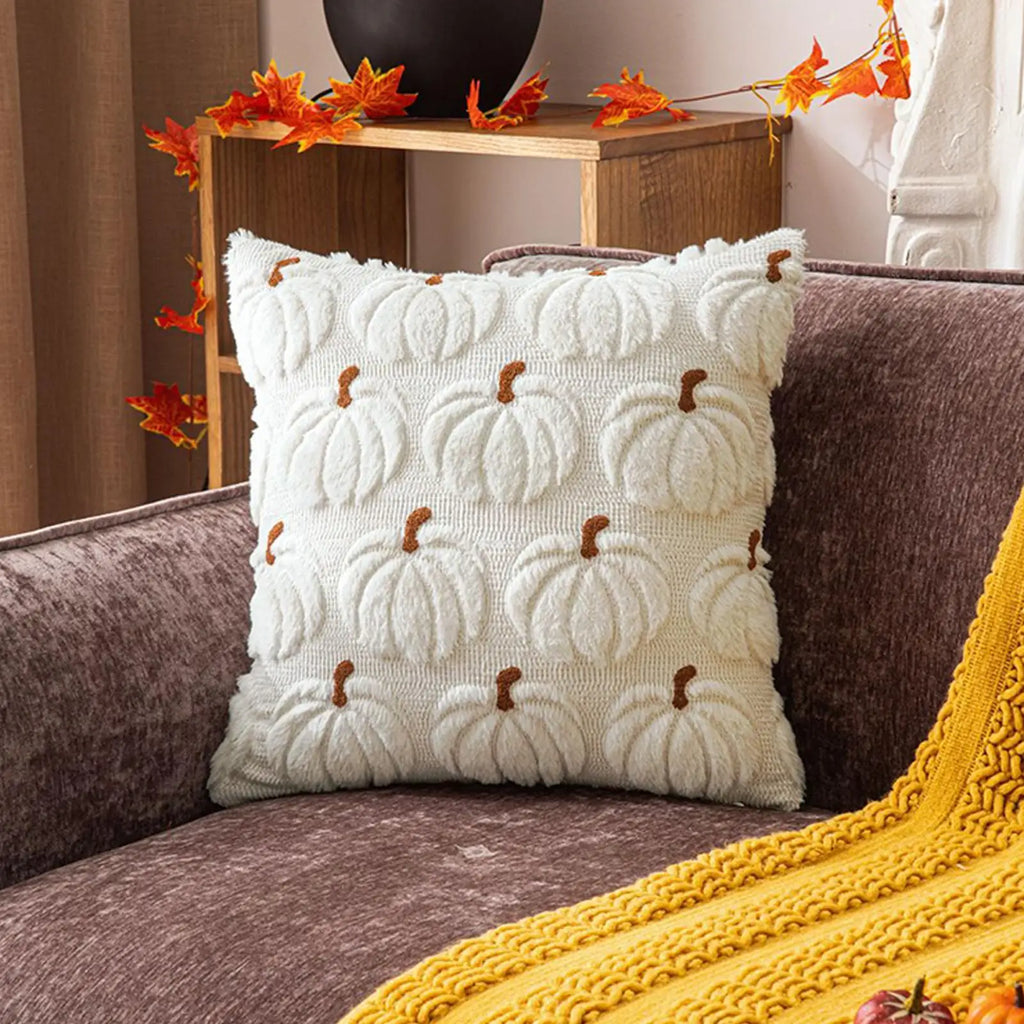 Pumpkin Fall Decorative Pillow Covers - Seasonal Throw Pillowcases for Couch, Sofa, Bed, Car and Photo Backdrop Vue