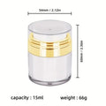 15/30/50ml Empty Airless Pump Jar Refillable Cream Jar Vacuum Bottle Portable Cream And Lotion Cosmetic Container with Pump Vue 15ML