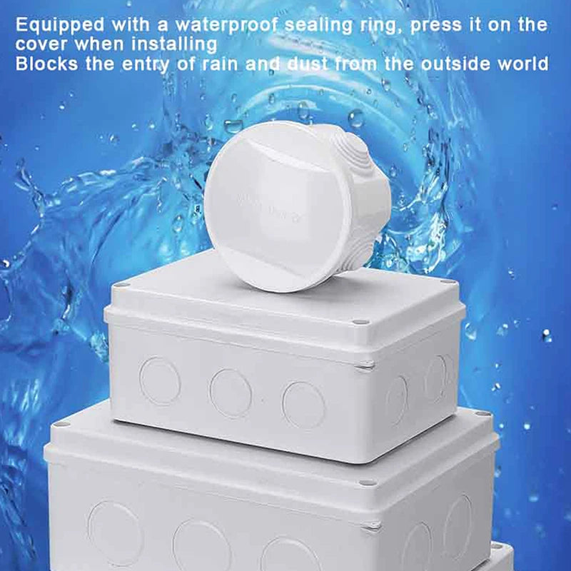 ABS Electrical Junction Box DIY Power Control Case IP65 Waterproof For Cable Wire Connection Enclosure For Indoor/Outdoor Vue
