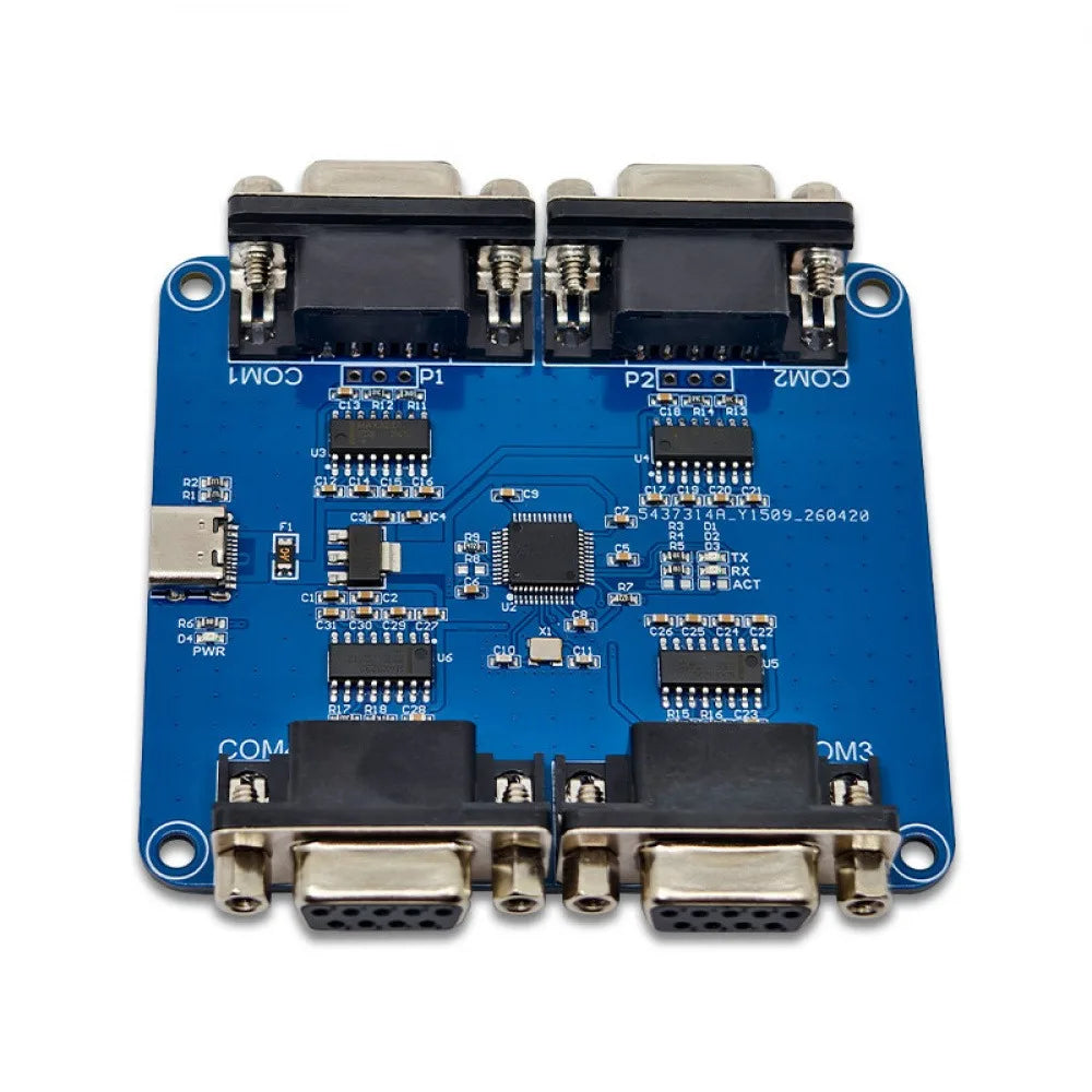 CH344Q USB To 4 Channel RS232 Communication Module Full Duplex Transmission 1200bps-6Mbps With 0.5A Fuse Serial Converter Vue