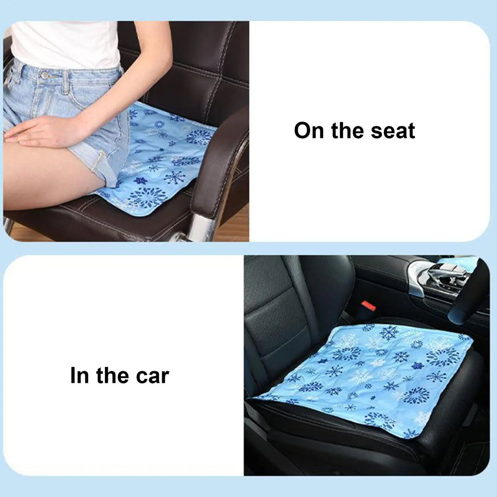 50x60cm Pet Cooling Mat Washable Foldable Water-Activated Leakproof Cat Sleeping Cooling Mat for Dog Puppy Kitten Small Animals Vue