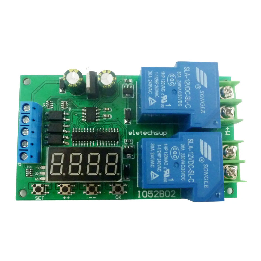 DC12V 30A Multi-functional Motor Forward and Reverse Controller Motor Start and Stop Controller Time Delay Limit Switch Relay Vue