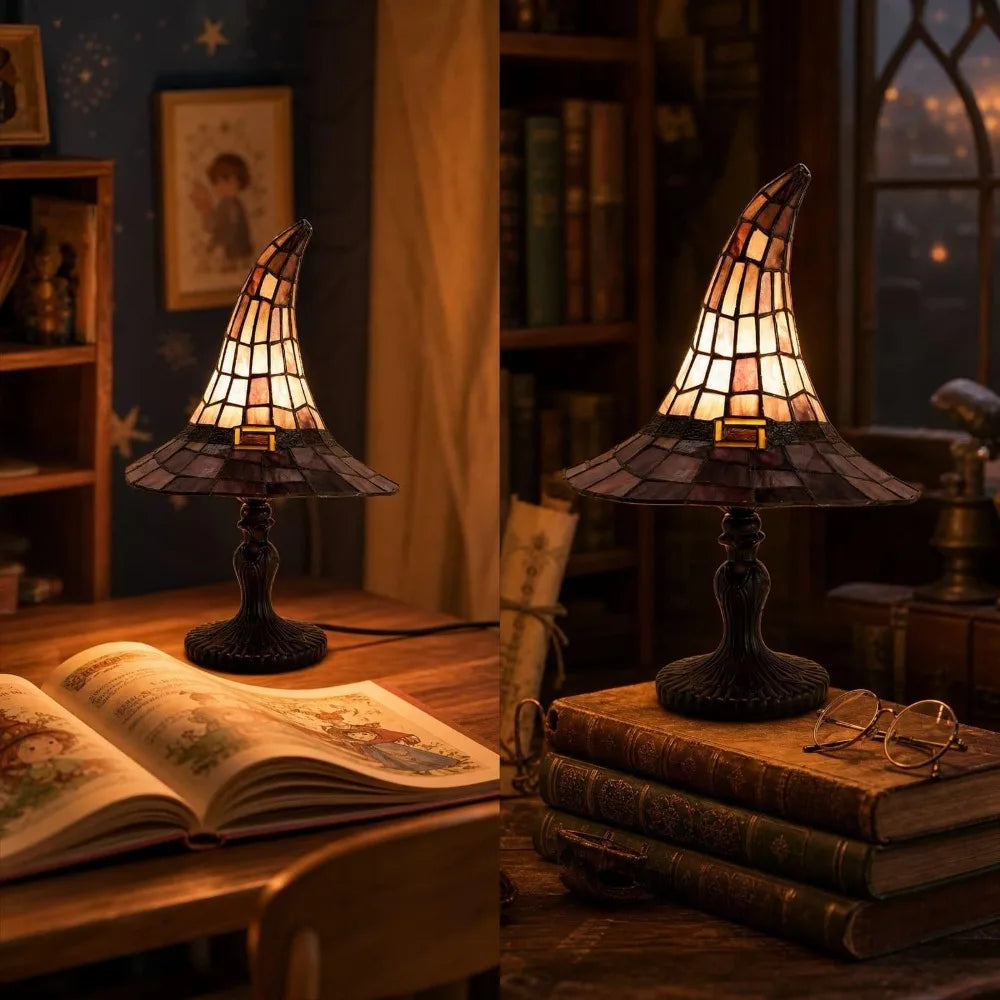 New Witch Hat Lamps Creative Home Gothic Night Light Gift Witch Hat Light Ornament, Home Ornament Decoration Vue