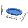 90x65x12cm Dog Pool Float Waterproof Inflatable Foldable Raft Summer Lake Dogs Pool Floatie for Small Medium Large Puppy Kitten Vue A