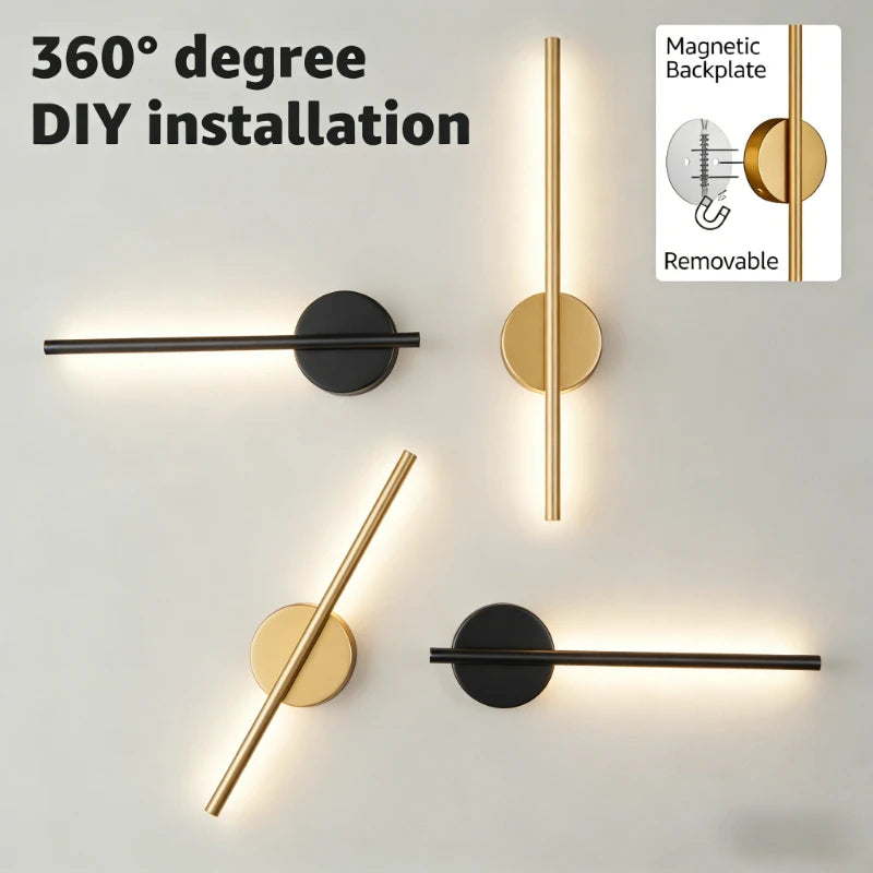 Wireless LED Wall Sconce USB Rechargeable Battery Operated Wall Light with Remote Control for Bedroom Living Room Vue