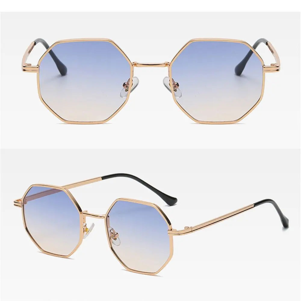 Vintage UV Protection Shades Polygon Sun Glasses Sunglasses Men Women