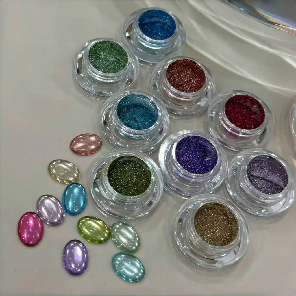 1/pcs Nail Magic Mirror Powder Metallic Texture Aurora Sparkle Pearl Nail Art Creation Home Salon DIY Y2K Vue