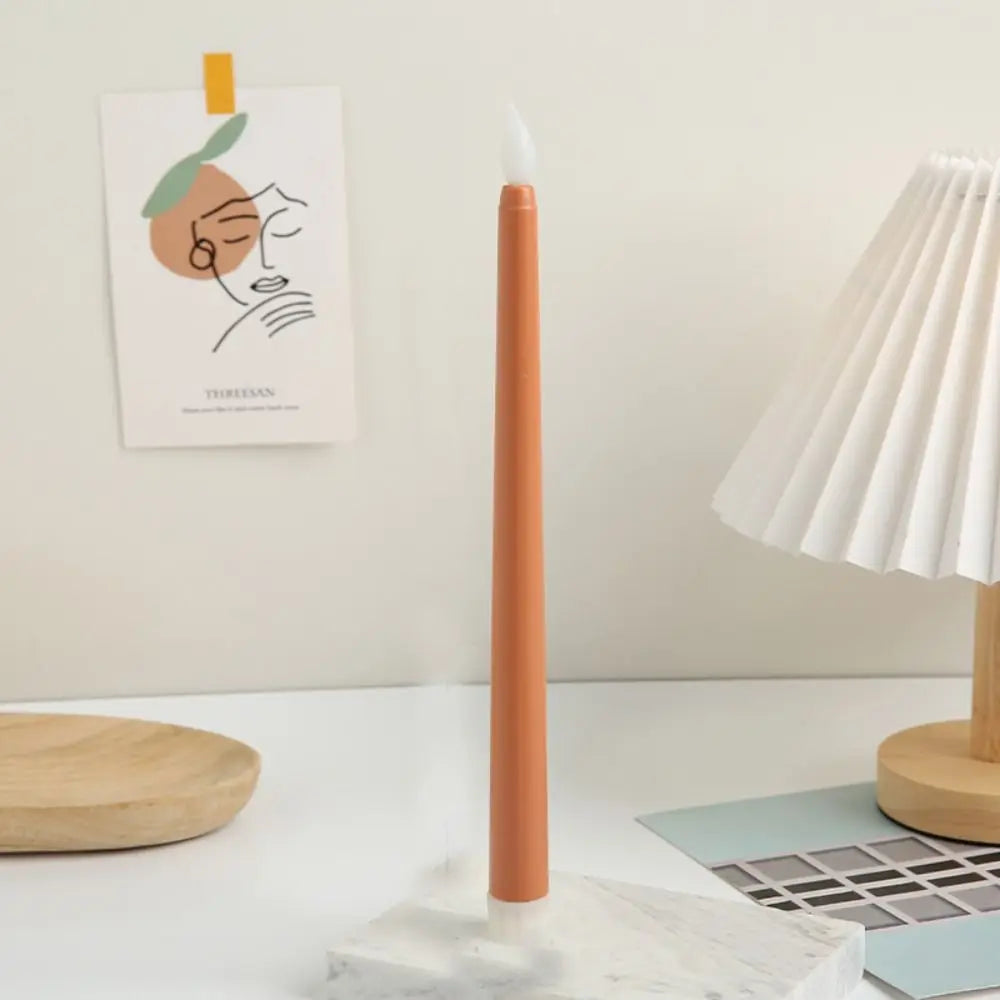 Simulation Led Candles with Flickering Flame Battery Operated Candlesticks 3D Wick Tall Atmosphere Light Thanksgiving Vue