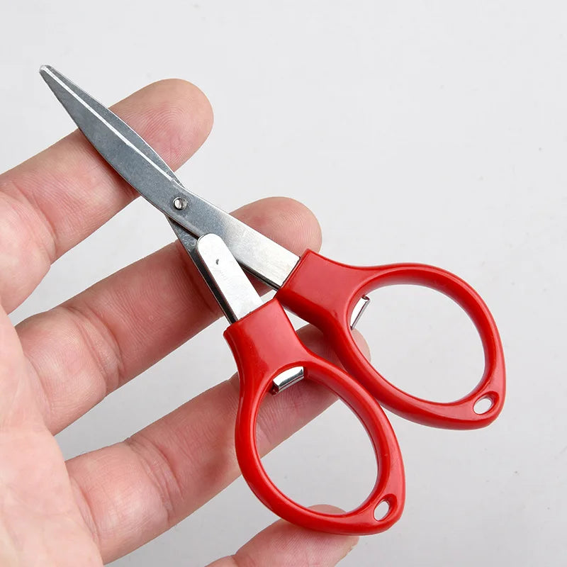 Knife 1PC Portable Folding Scissors Carbon Steel Line Cutting Tools Mini Hand Tool Supplies Multifunctional Needlework Scissors Vue