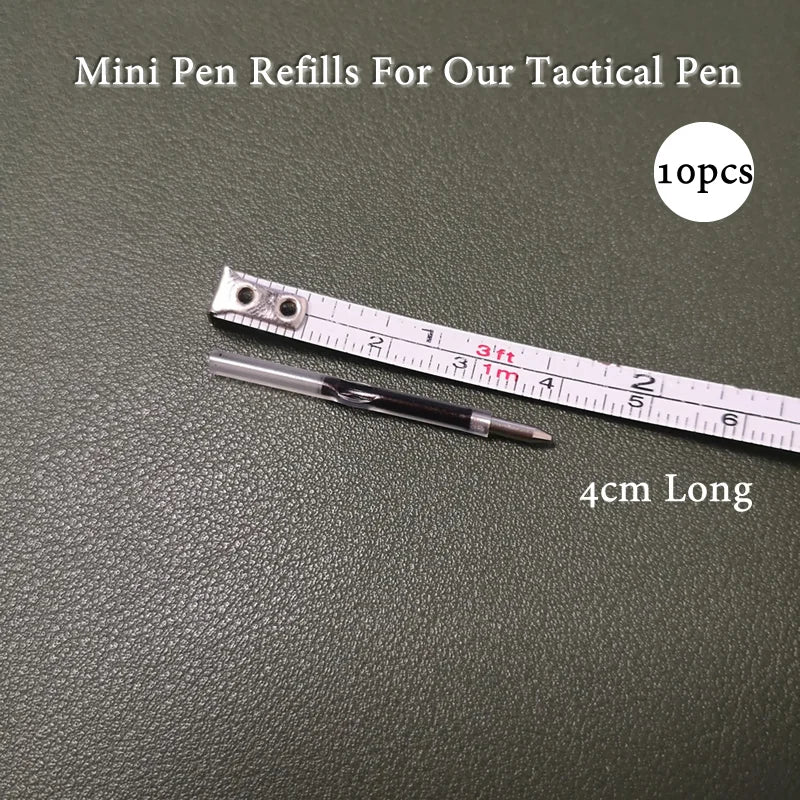 10pcs Mini Pen Refills 4cm long For Our Self-Defense Tactical Pen Accessories Vue black