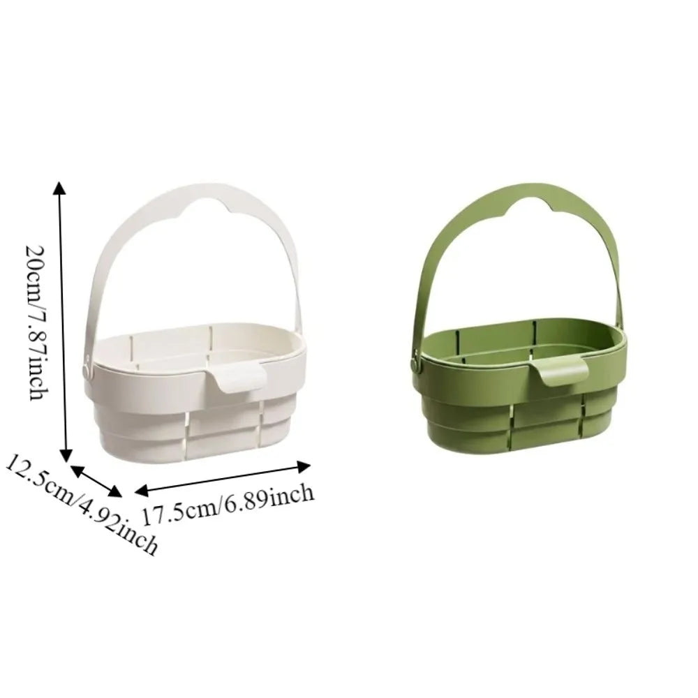 Collapsible Kitchen Sink Drain Basket Large Capacity Hanging Fruit Washing Basket Anti-clogging Plastic Kitchen Sink Holder Vue