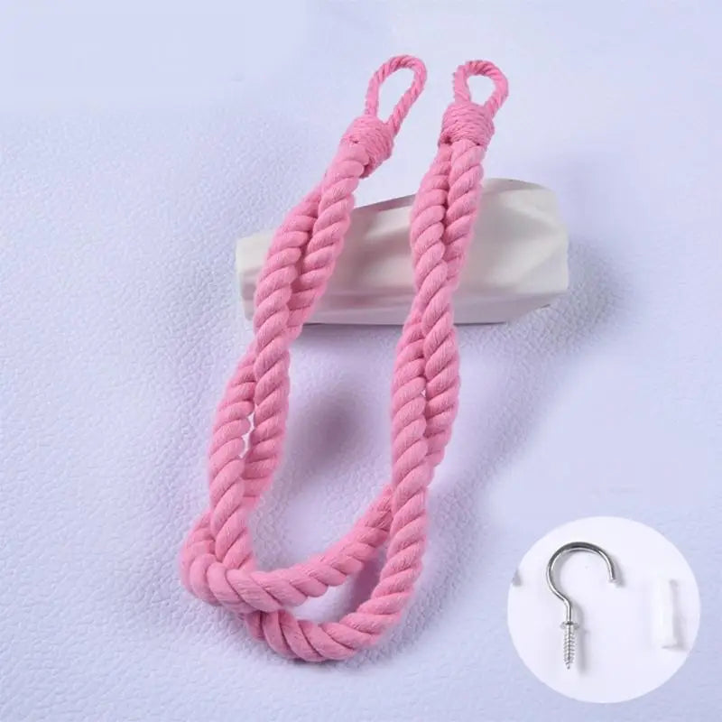 4-Pack Hand Woven Curtain Tiebacks – Boho Rope Holdbacks Curtain Tiebacks Vue