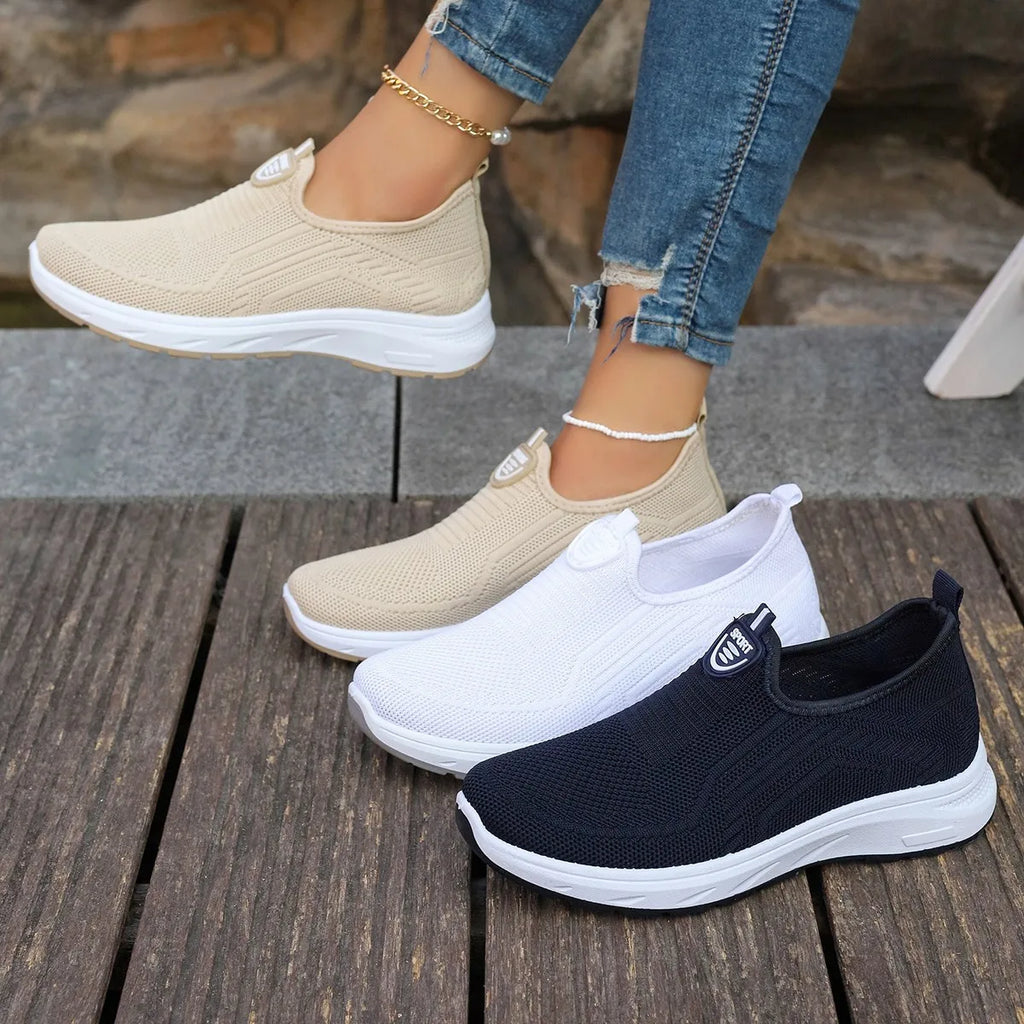 Women's Mesh Slip-On Casual Shoes – Lightweight Wide Fit Summer Slip-On Casual Shoes Vue