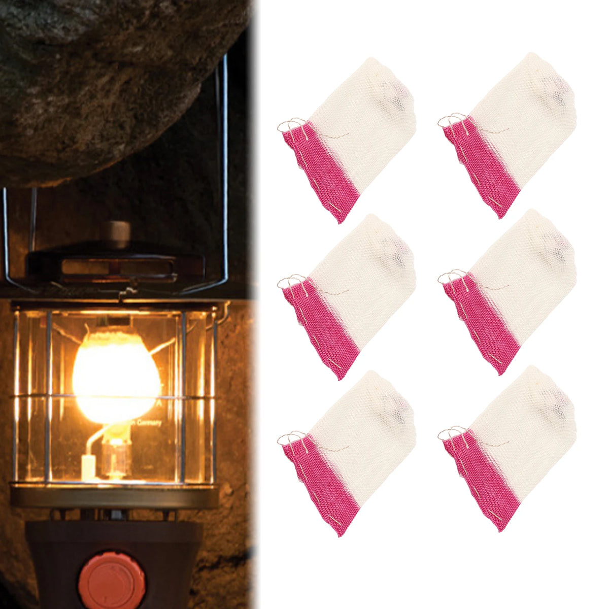 U Shape Gas Lamp Mantle Gas Lamp Mantle Rayon U Shape Propane Lantern Mantle for Outdoor Camping Lantern Natural Vue