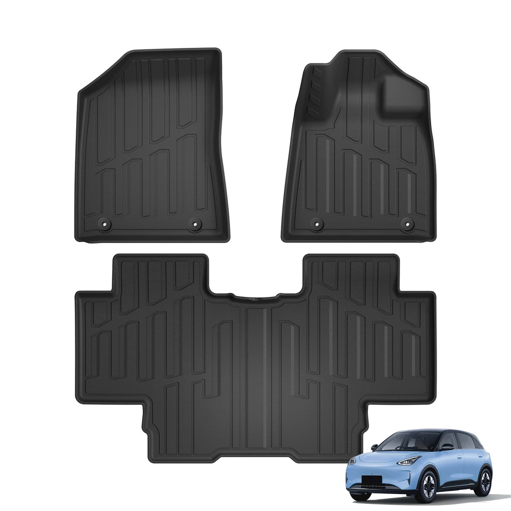 Smabee Right Hand Drive for Geely EX2 Proton eMas 5 2025 2026 (No drawers in row 2) Car Floor Mats Foot Pad TPE 3D Accessories Vue No drawers RHD 3PCS