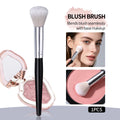 1PCS Fluffy Blush Makeup Brush, Black Long Handle Silver Ferrule Soft Synthetic hair Precise Cheek Blending Brush Free Shipping Vue black