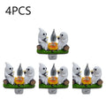 1-6Pcs Ghost Campfire Night Light Fashionable Spooky Fire Faux Lantern Plug in Lamp Halloween Ghost Campfire Halloween Decor Vue 4 PCS US Plug