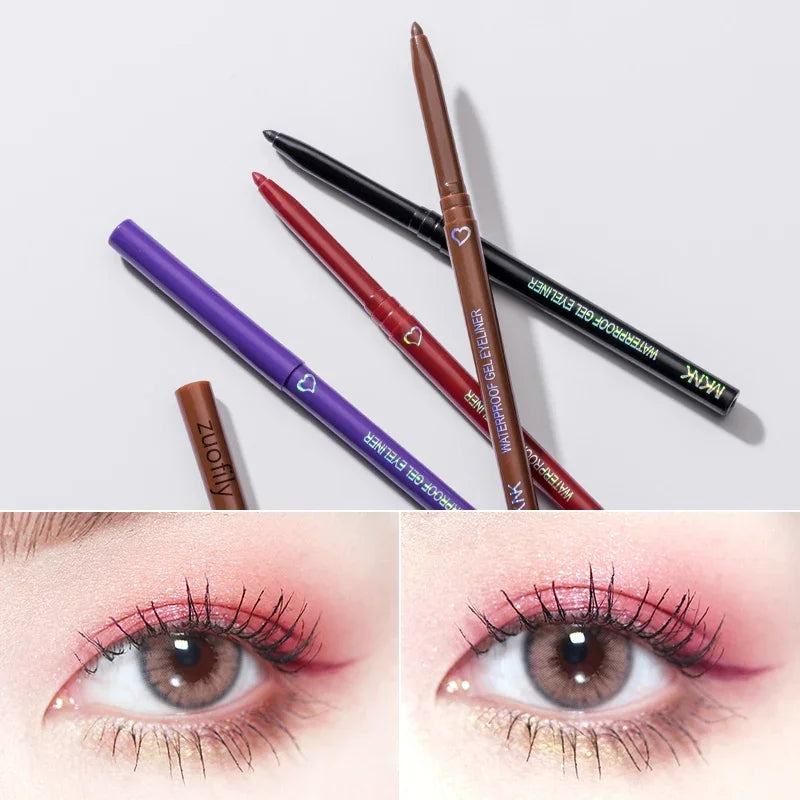 Matte Silkworm Eyeliner Pen Lasting Waterproof Not Blooming Shiny Quick Drying Eye Liner Gel Pen Brown Eye Shadow Pen Makeup Vue