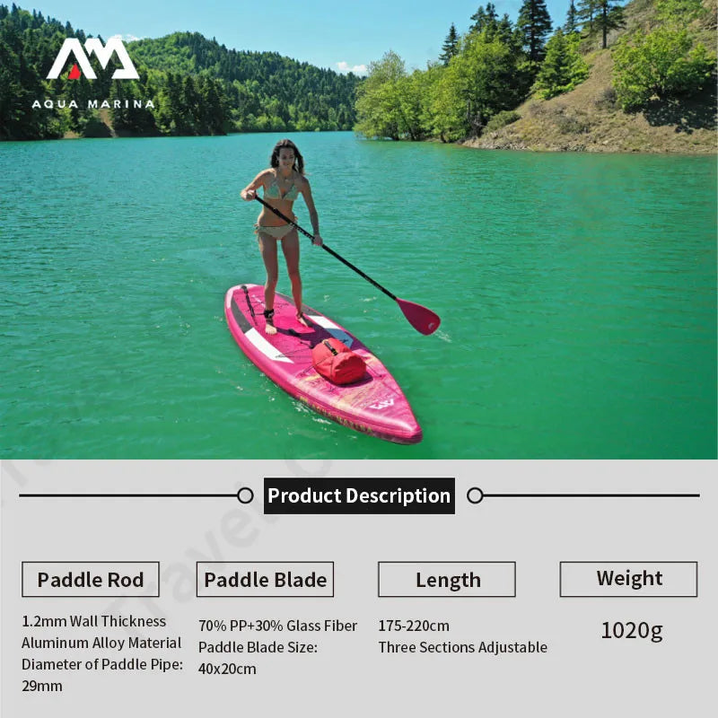 Aqua Marina SPORTS III Aluminum SUP Paddle | Adjustable 175–220cm SUP Paddle Vue