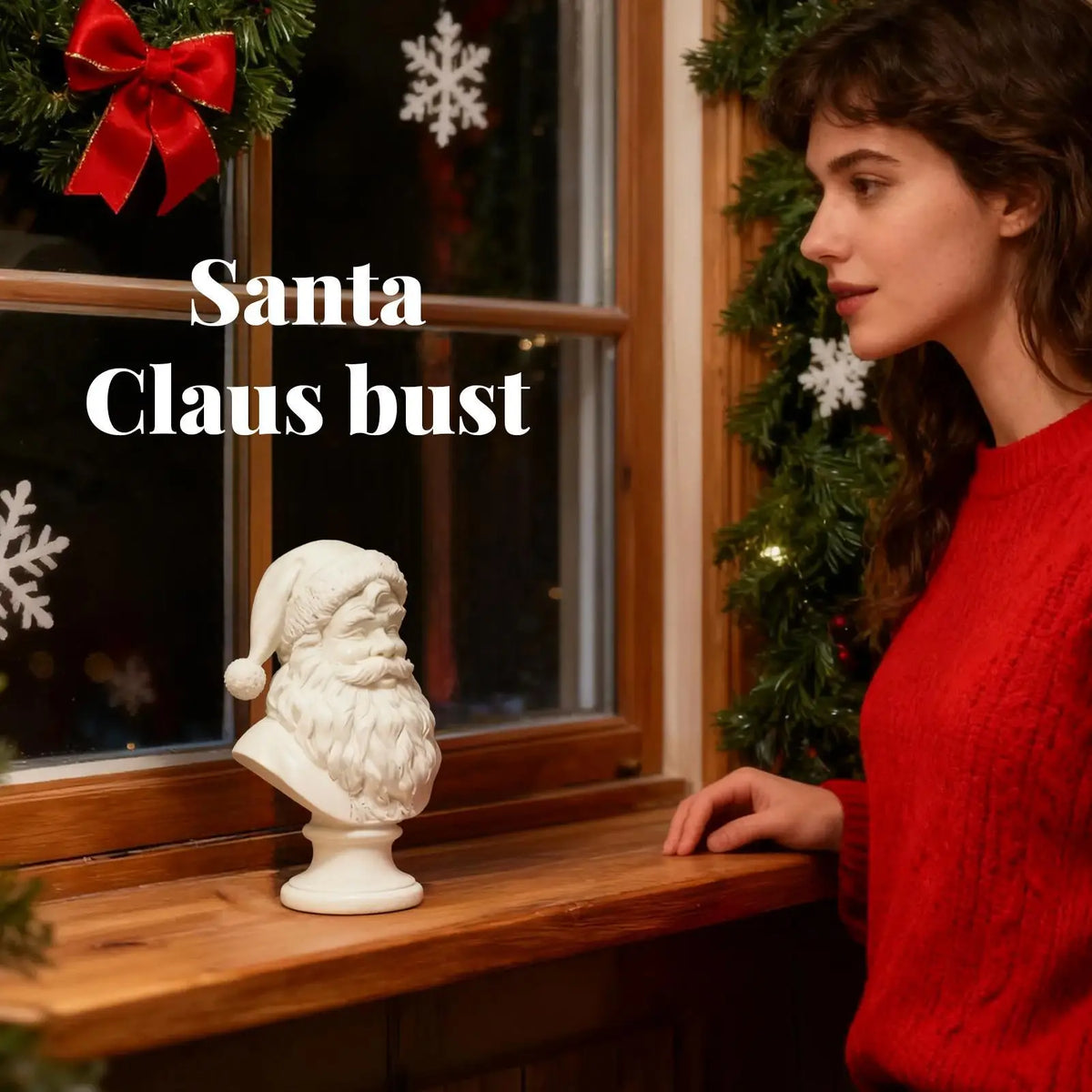 Santa Figures Decorations Resin Sculpture Collectibles Christmas Resin Statue for Dorm Living Room Bedroom Counter Party Winter Vue