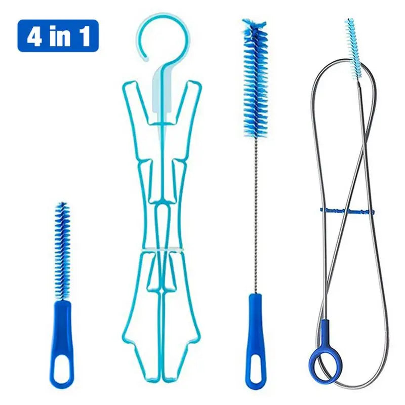 4in1 Water Bladder Cleaning Kit Hydration Pack Cleaner Camping Water Bag Brush for Home Cycling Camping Backpacking Clean Tool Vue