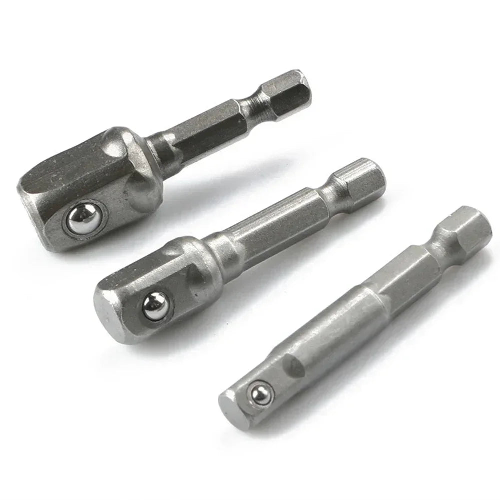 Drill Socket Adapter 1/4" 3/8" 1/2" Extension Bar Set Drill Socket Adapter Vue