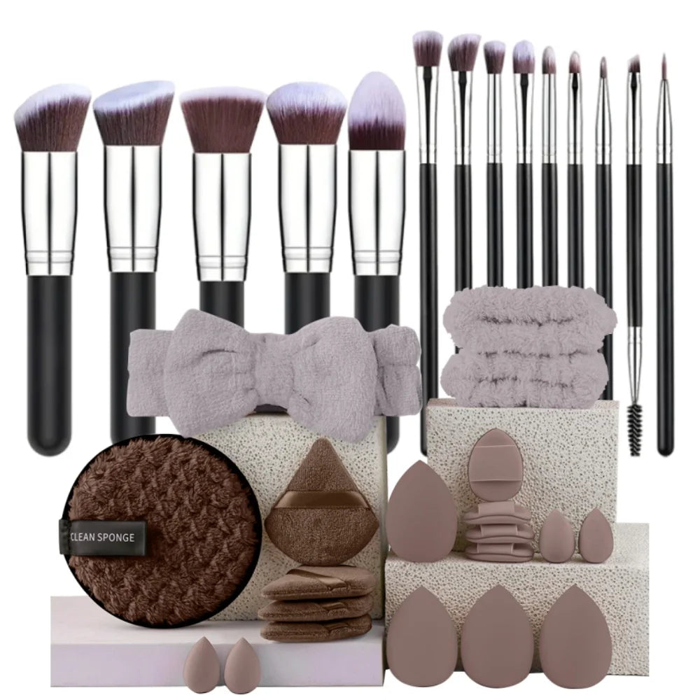Premium Makeup Brushes Set Portable Travel Soft Eye Shadow Brush Foundation Powder Eyelash Concealer Blush Make Up Brush Set Vue AMZ-14SL-20PF
