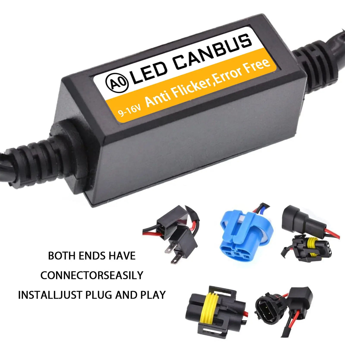 2pcs H4/H7/H8/H11 9005/9006/9012 Automotive Car LED Headlight Decoder LED Filter and Error Canceler (Anti-Flicker) Vue